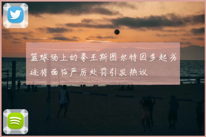 篮球场上的拳王斯图尔特因多起劣迹将面临严厉处罚引发热议