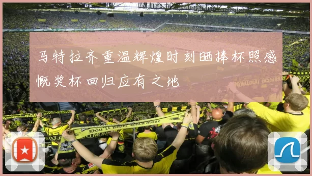 马特拉齐重温辉煌时刻晒捧杯照感慨奖杯回归应有之地