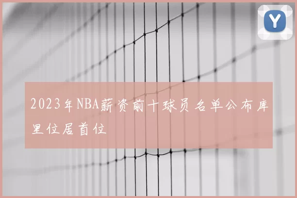 2023年NBA薪资前十球员名单公布库里位居首位